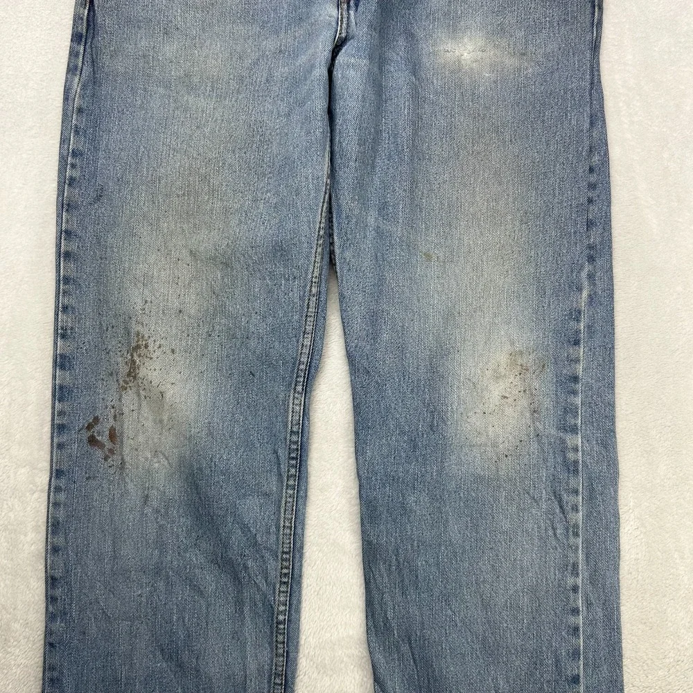 Levi's 505 Regular Fit‎ Jeans Mens Blue Denim Pockets Straight Zip Fly - 36X30